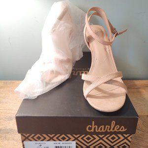Charles by Charles David Nude Microsuede Rome Sandal